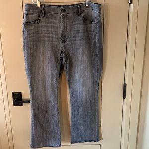 White House Black Market “The Boot Crop” Size 18L Gray Jeans